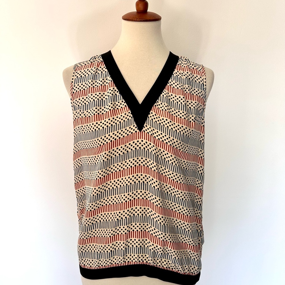 NWT Marni x H&M Patterned Silk v-neck sleeveless to